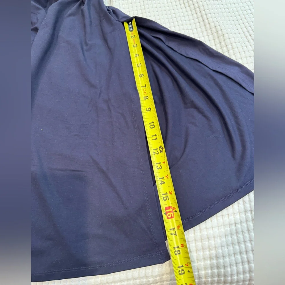 EUC Rai Crop Wide-Leg Pants double as a midi skirt XL navy blue purple - Picture 8 of 11